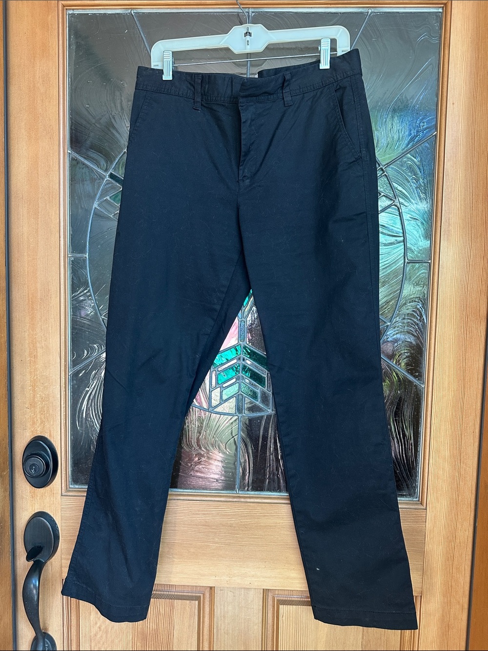Women’s Black Chino Pants - Classic Straight Fit